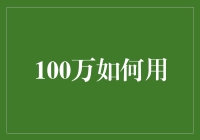 100万的100种用法，你猜猜看我会怎么花？