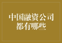 中国融资公司大揭密：一场让你的钱包不再孤单的冒险之旅