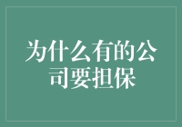 为什么有的公司要担保，而不是直接说我们信得过自己？