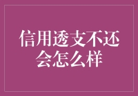 信用透支不还会怎么样：对个人信用和社会影响的深层次探究