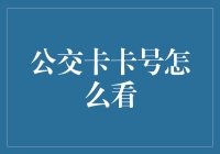 探秘公交卡卡号：如何轻松查看并解读您的公交卡信息