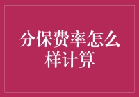 分保费率计算：从基础到复杂模型解析