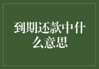 如何理解到期还款中的含义？