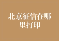 探索北京征信打印服务：便捷与专业的完美融合