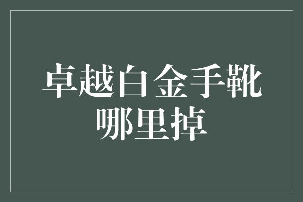 卓越白金手靴哪里掉