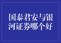 国泰君安与银河证券：哪家更能满足您的投资需求？