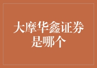 大摩华鑫证券是哪个？——证券界的一颗璀璨新星