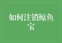 如何安全、规范地进行鲸鱼宝账号注销