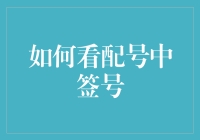 如何巧妙解读配号中签号：策略与技巧