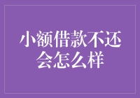 小额借款不还会怎么样：后果与应对策略