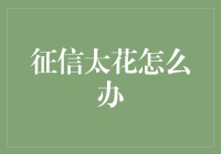 看看我是如何把征信玩成艺术品的：征信太花，你也可以这样做！