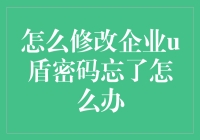 如何有效管理企业U盾密码：忘记密码后的应对策略