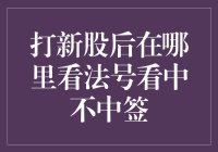 打新股后在哪里看法号看中不中签？——一个笑中带泪的故事