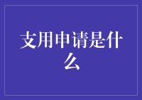 支用申请究竟是什么？