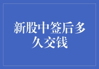 新股中签后多久交钱？遭遇人生版速度与激情