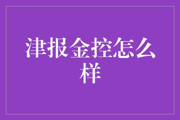 津报金控怎么样