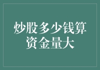 炒股资金量大的界定：策略、考量与标准