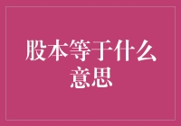 股本等于什么意思？新手必看！