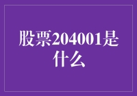 股票代码204001：揭开神秘面纱，探索未来投资热点