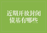 近期开放封闭债基探析：多样化策略助力投资者优化资产配置