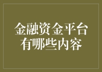 金融资金平台的内容概述：从借贷到投资