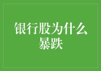 银行股暴跌：市场风险的放大镜与银行业的未来挑战